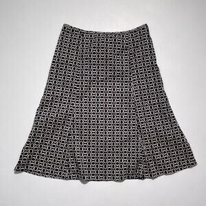 Vtg Y2K Geometric Flared Midi Skirt GAP / Sz 2 Mod Ope Art Indie Twee Retro